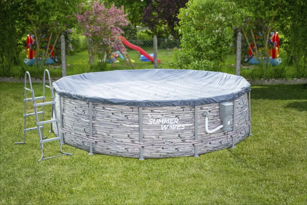 Summer Waves Elite Frame Pool Ø427 x 107 cm Stein grau