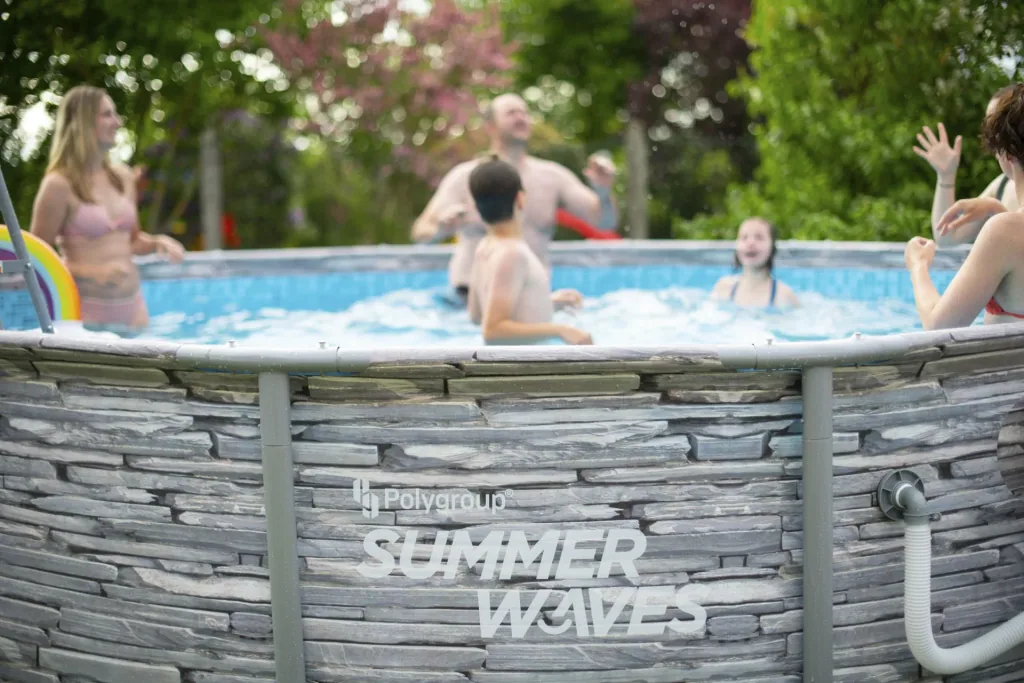 Summer Waves Elite Frame Pool Ø427 x 107 cm Stein grau