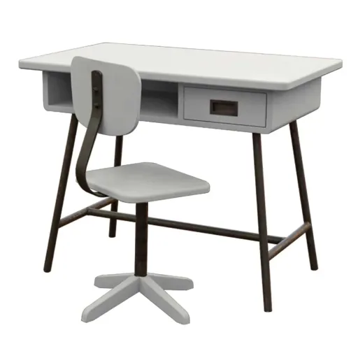 Laurette Kinderschreibtisch La Classe mit Stuhl, Farbe: taupe