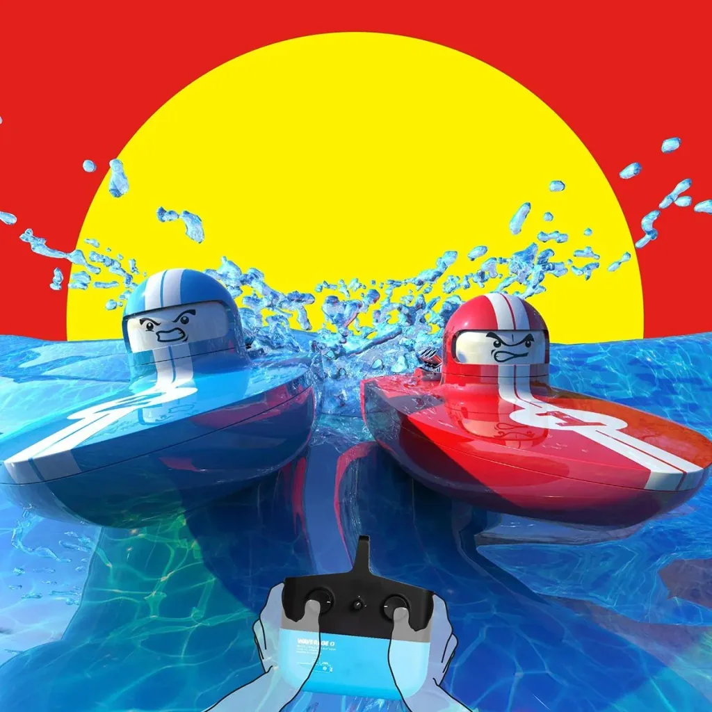 Sharper Image Wave Rage RC lenkbares Trollingboot - blau