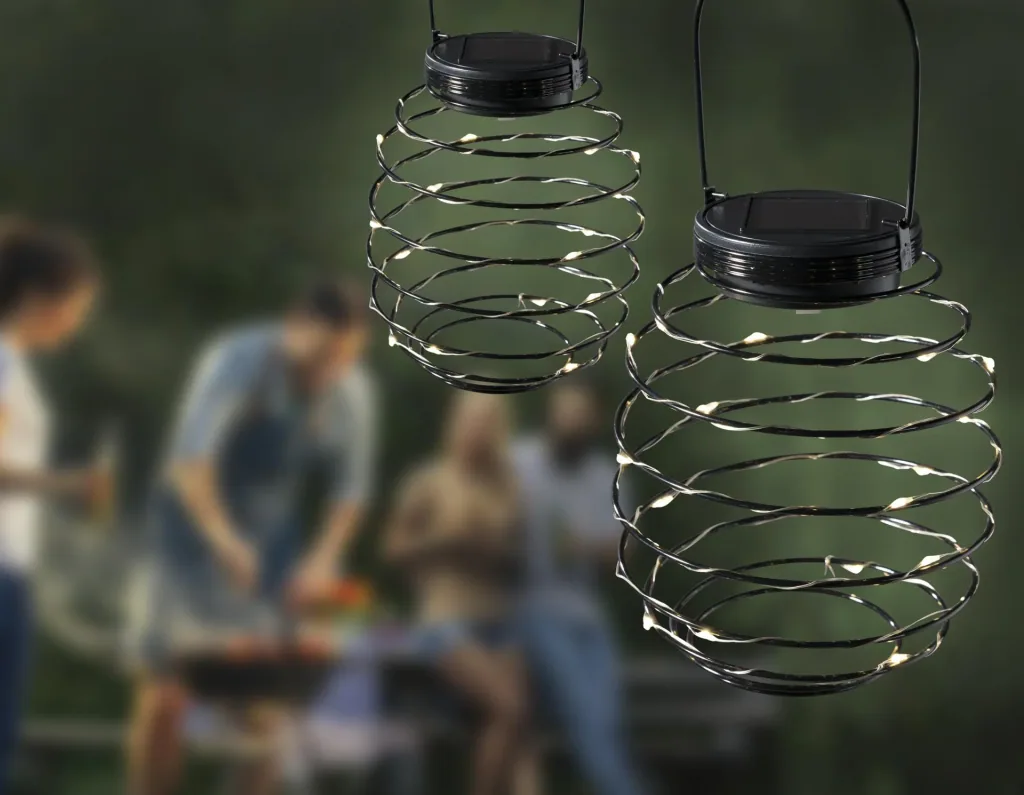 Solar LED Spirallaternen - 2 Stück