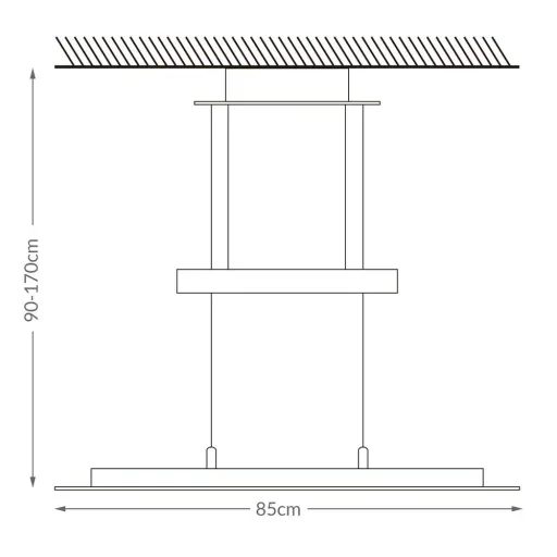 Monzana® LED-Pendelleuchte Sammvaer warmweiß