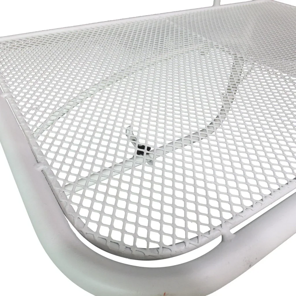 Balkonhängetisch Hängetisch höhenverstellbar viereckig Terrasse Metall Weiß L60 x B56,5 x H45 cm