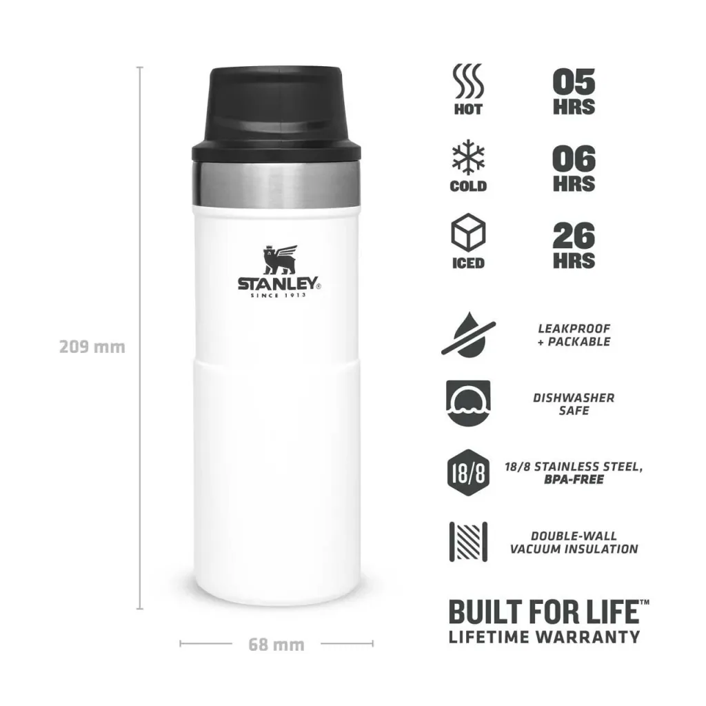 Trigger-Action Travel Mug 0,35 l, Polar, Vakuumisolierung, Einhandbedienung