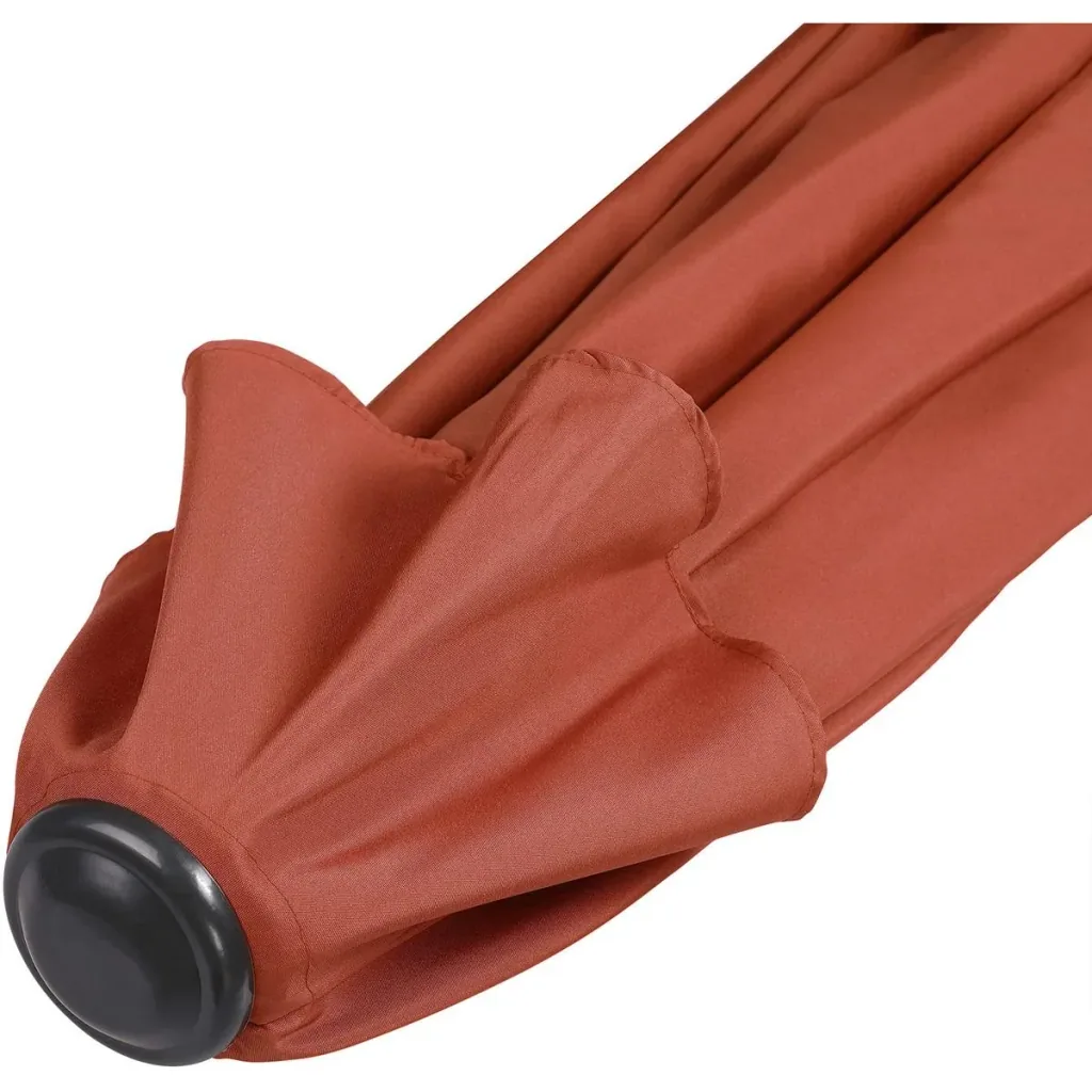 Halbkreisförmiger Sonnenschirm Terracotta UV-Schutz 50+