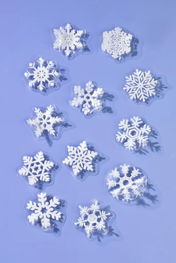 Dekosticker, Schneeflocken 3D 12er Set