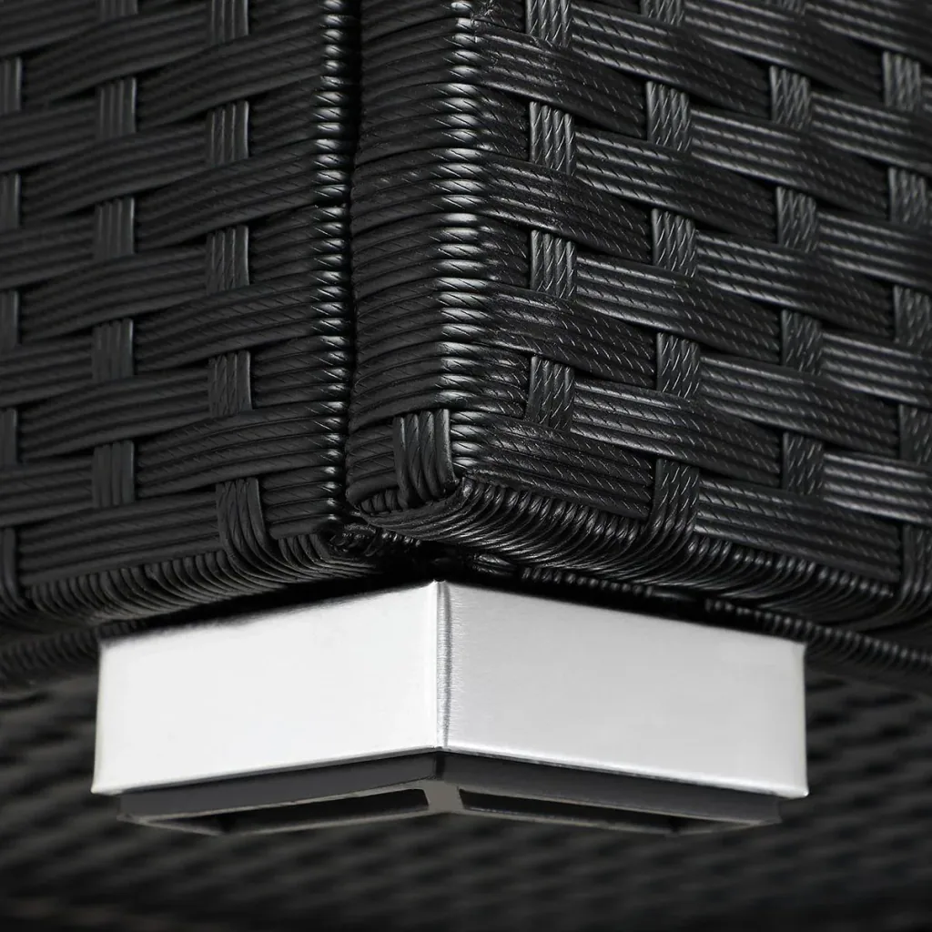 Aufbewahrungsbox - Kissen, Garten - Poly-Rattan - Schwarz - 75x75x70cm