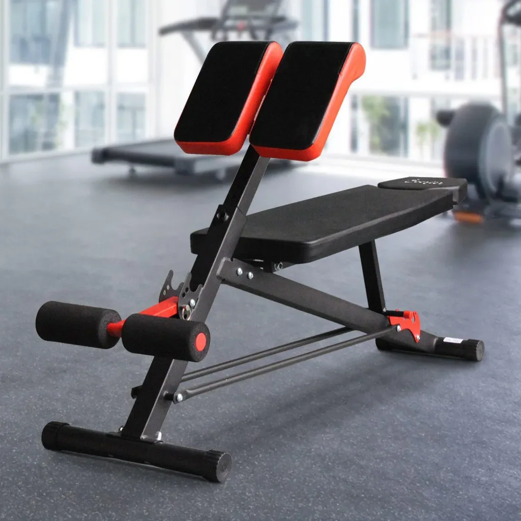 Hantelbank Fitnessbank Schrägbank Multifunktion Bauchtrainer Verstellbar Edelstahl Schwarz 64 x 146 x 73,5-85 cm