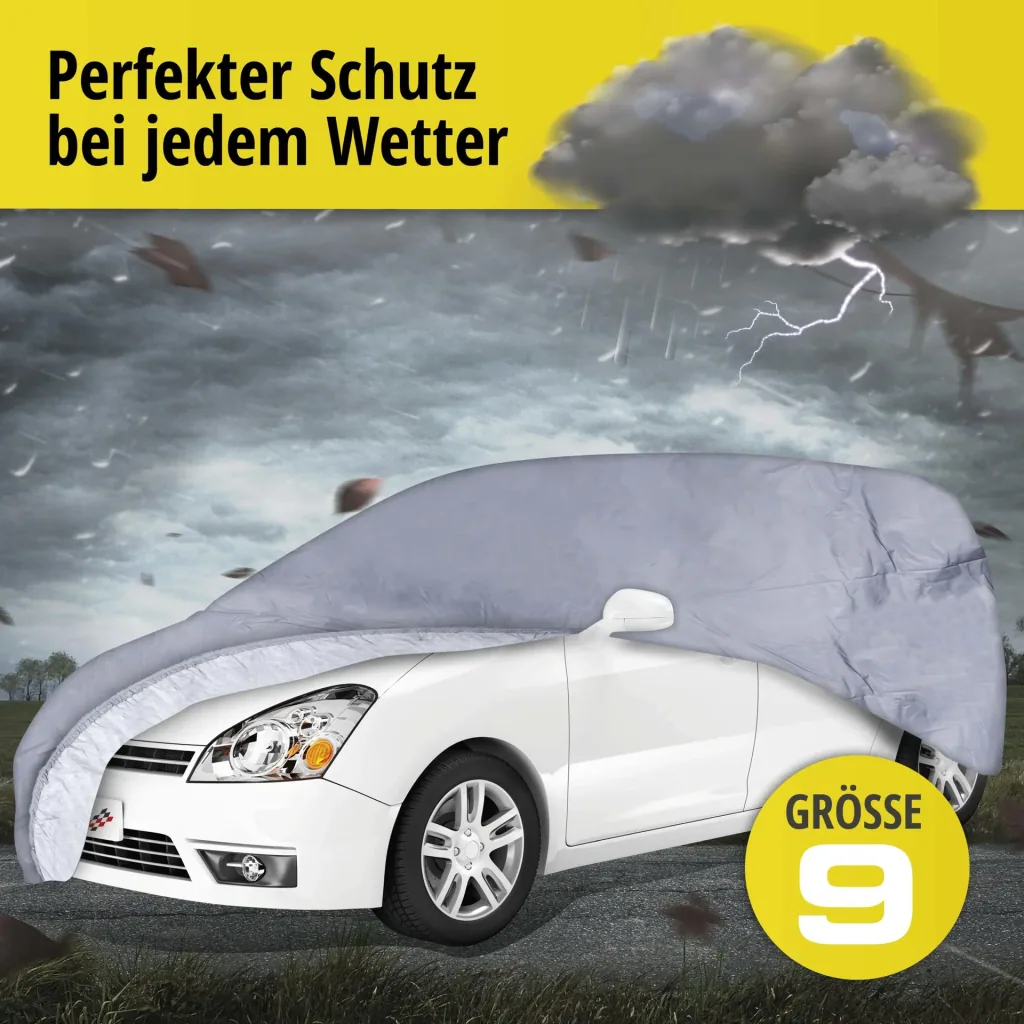 Autoabdeckplane all weather - Größe 9 - 465x180x165cm - PVC beschichtet