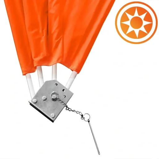 Balkonmarkise orange 140x140cm faltbar