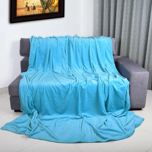 Decke - 250g - 240x220cm - hellblau