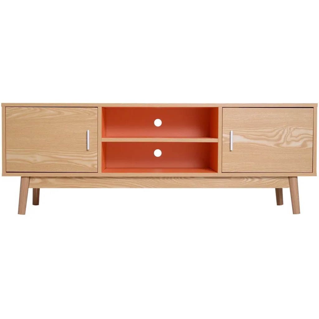 Fernsehtisch Fernsehschrank Lowboard TV-Schrank Retro-Stil Holz 130 x 38 x 46,5 cm