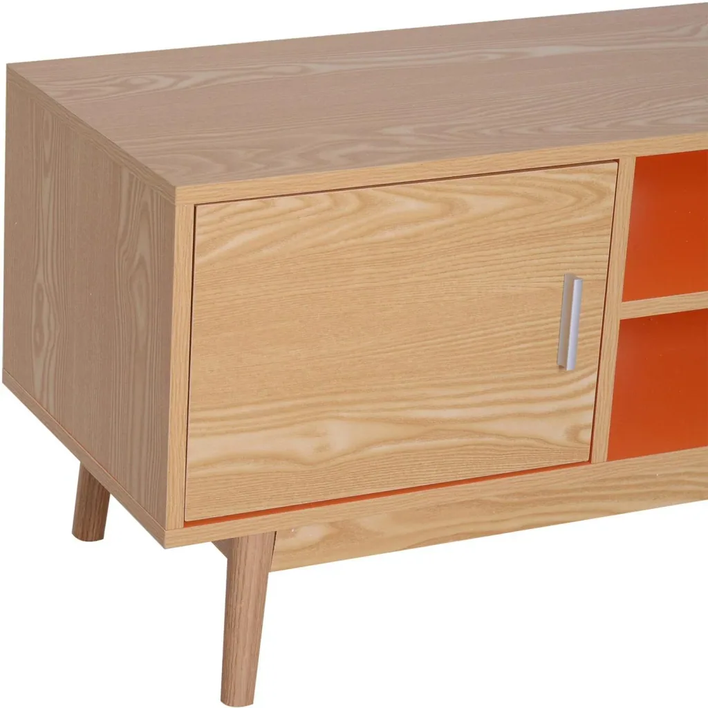 Fernsehtisch Fernsehschrank Lowboard TV-Schrank Retro-Stil Holz 130 x 38 x 46,5 cm
