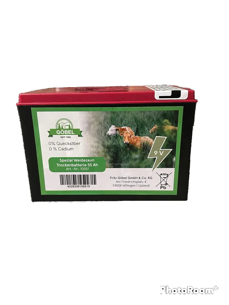 Weidezaunbatterie Profi 55, 9 Volt - Zink/Kohle