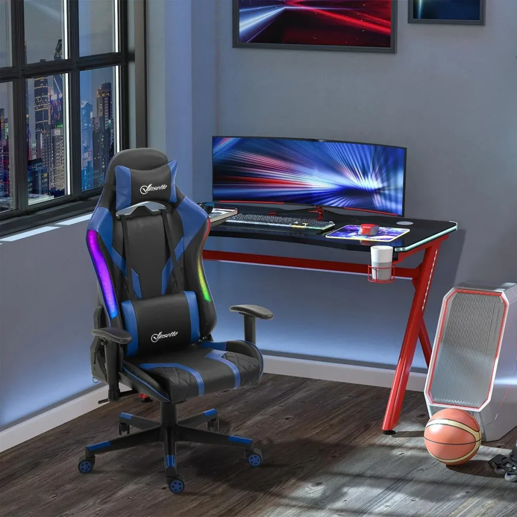 Gamingstuhl 70 cm x 57,5 cm x 136 cm