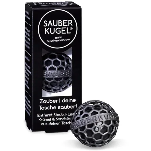 Sauberkugel - Taschenreiniger - Reinigungskugel - Schwarz - Wiederverwendbar - 3er-Pack