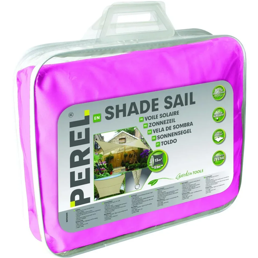 sonnensegel - quadratisch - 5 x 5 m - fuchsia
