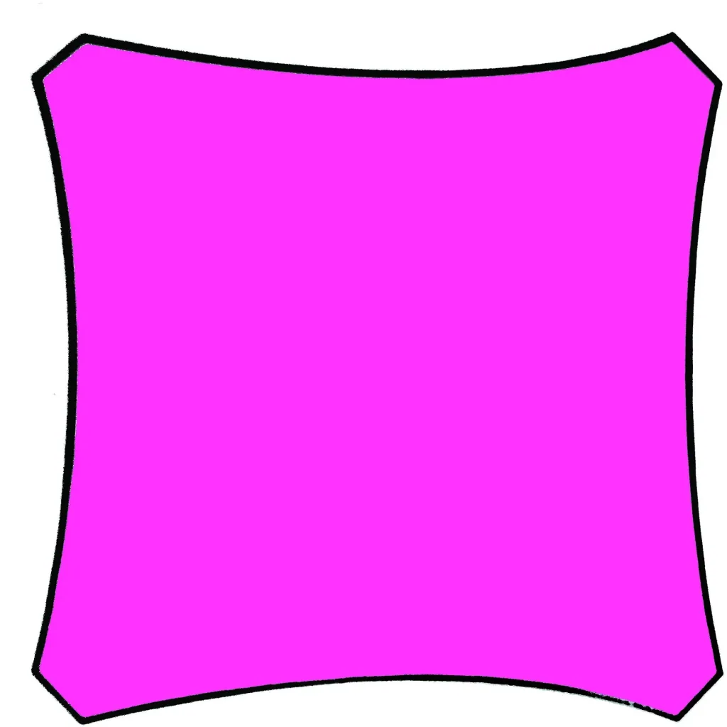 sonnensegel - quadratisch - 5 x 5 m - fuchsia