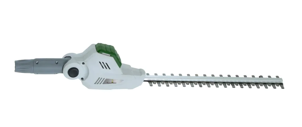 Akku Teleskop 3 in 1 Gartenset - bestehend aus Heckenscheren-Kettensägenaufsatz mit Akku und Ladegerät