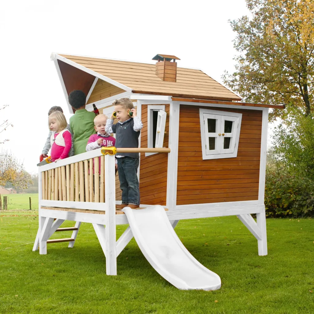 Emma Spielhaus Braun/Weiß - Weiße Rutsche