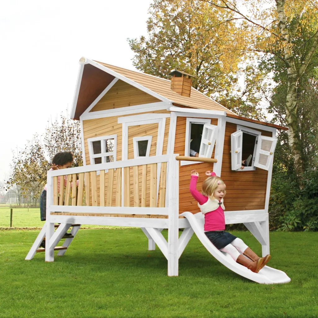Emma Spielhaus Braun/Weiß - Weiße Rutsche