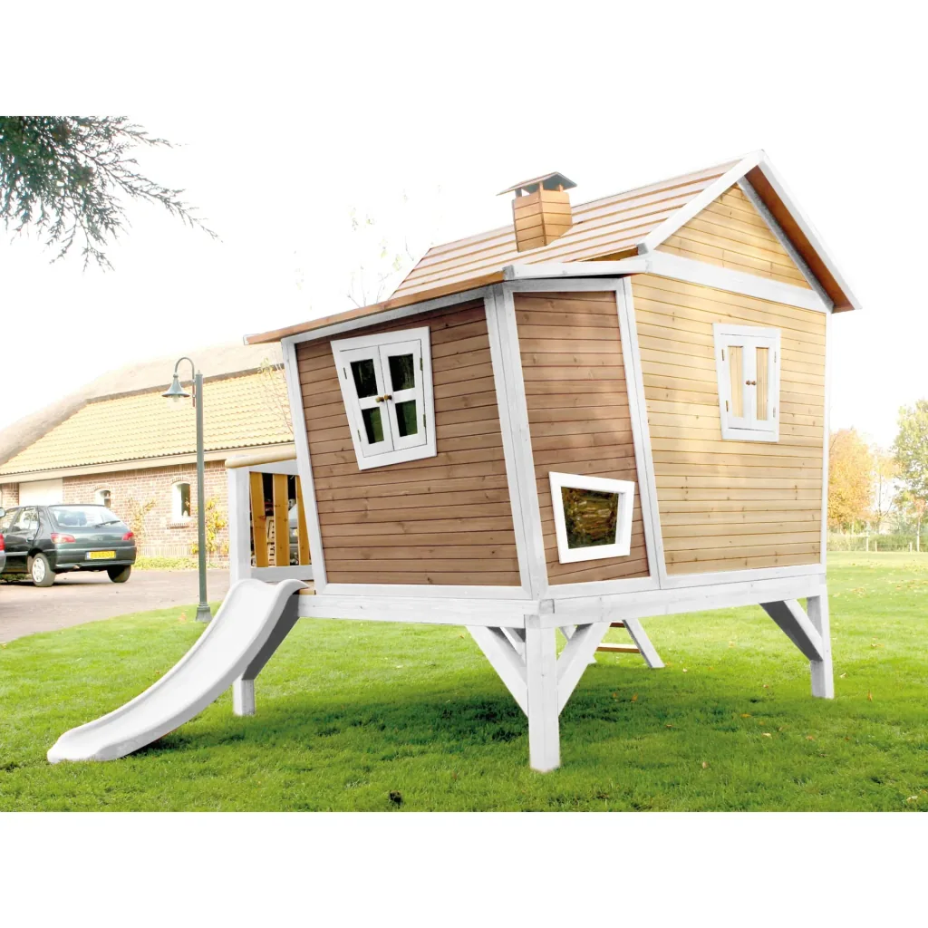 Emma Spielhaus Braun/Weiß - Weiße Rutsche