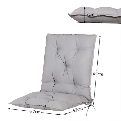 Sitzbezüge - 2er Set - Grau - 116x57x7 cm