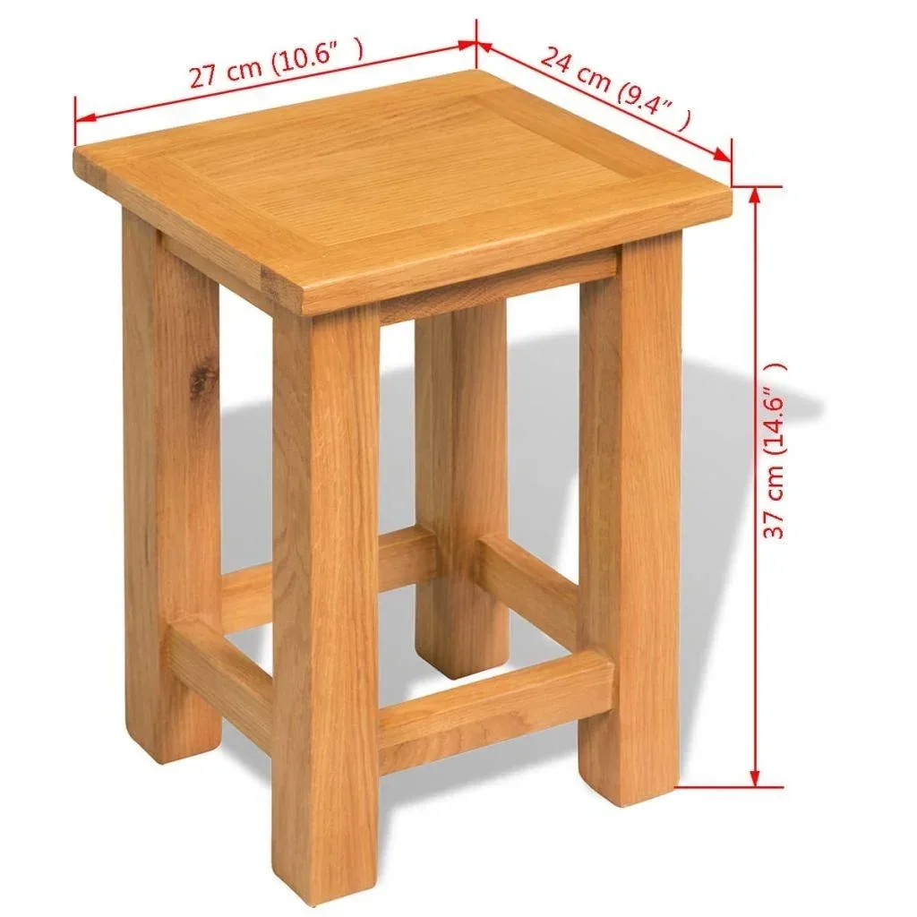 Beistelltisch 27x24x37 cm Eiche massiv