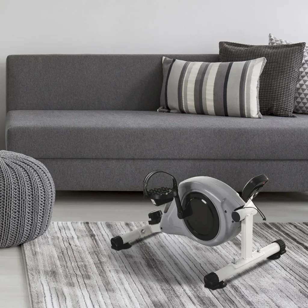 Heimtrainer mit LCD-Display grau