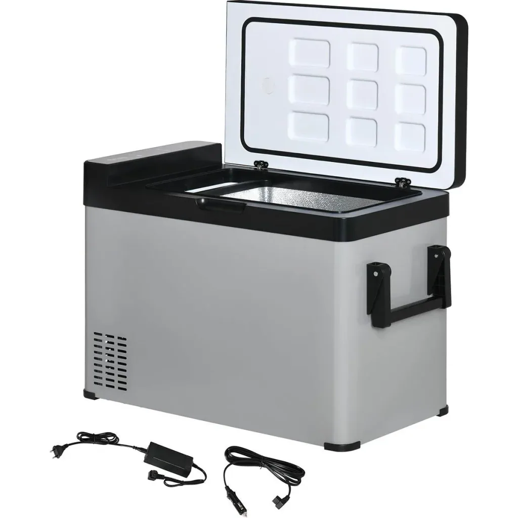Kühlbox Electric - 50Liter - mit LCD-Display und 2 Betriebsarten - 110-240V - Grau/Schwarz