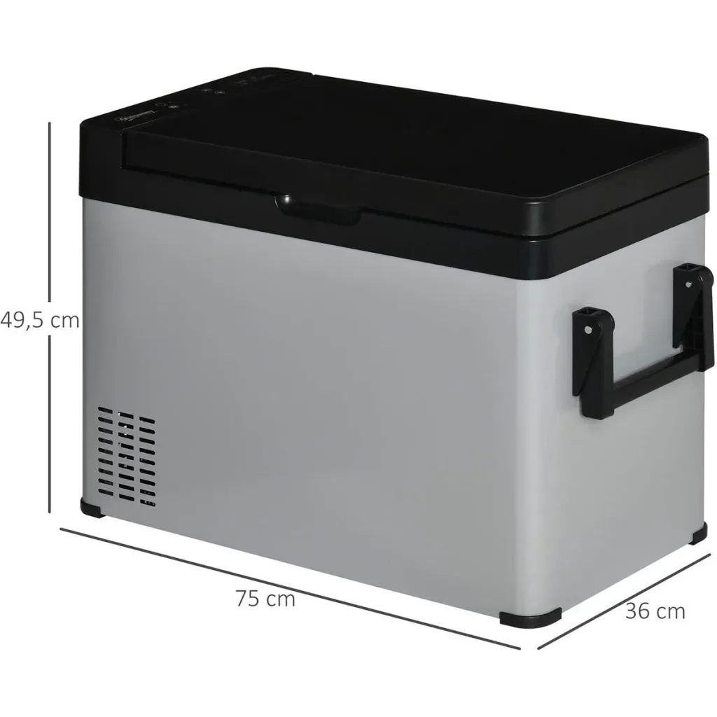 Kühlbox Electric - 50Liter - mit LCD-Display und 2 Betriebsarten - 110-240V - Grau/Schwarz