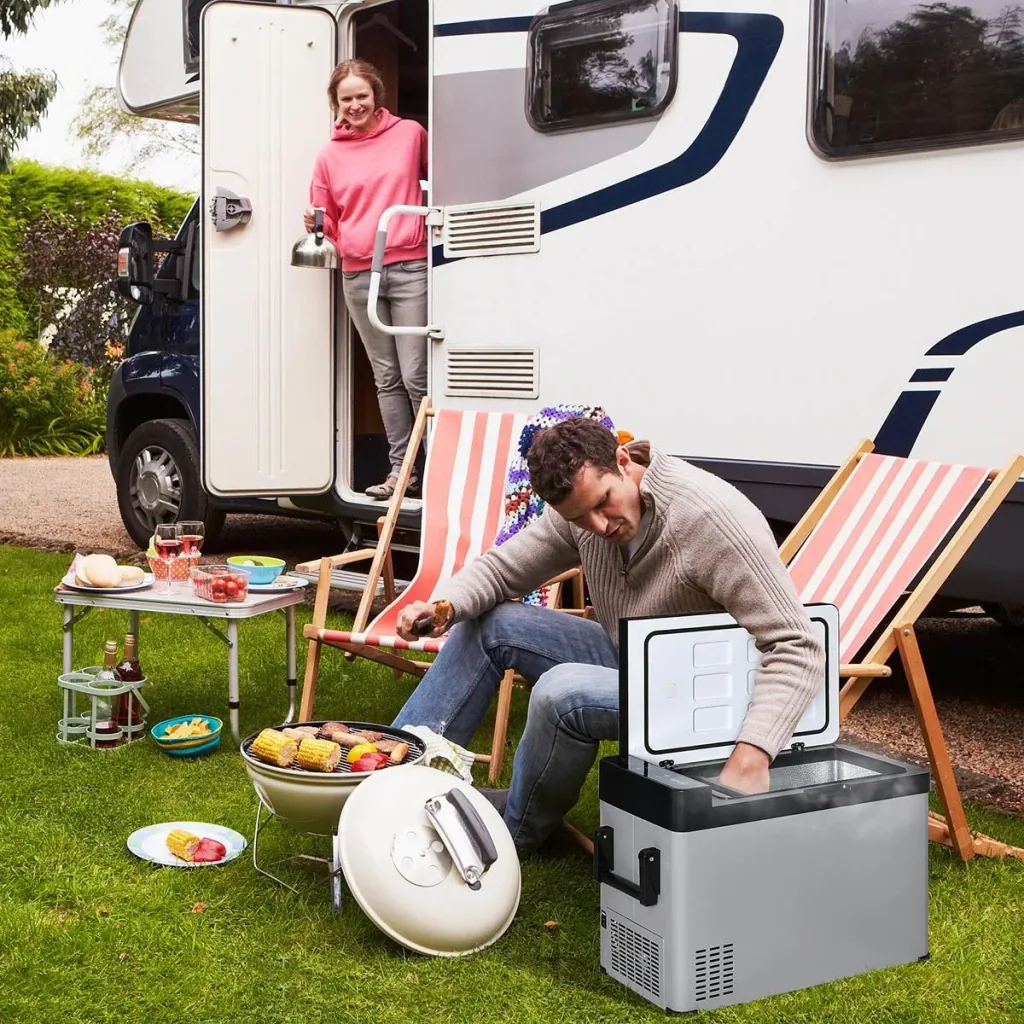 Kühlbox Electric - 50Liter - mit LCD-Display und 2 Betriebsarten - 110-240V - Grau/Schwarz