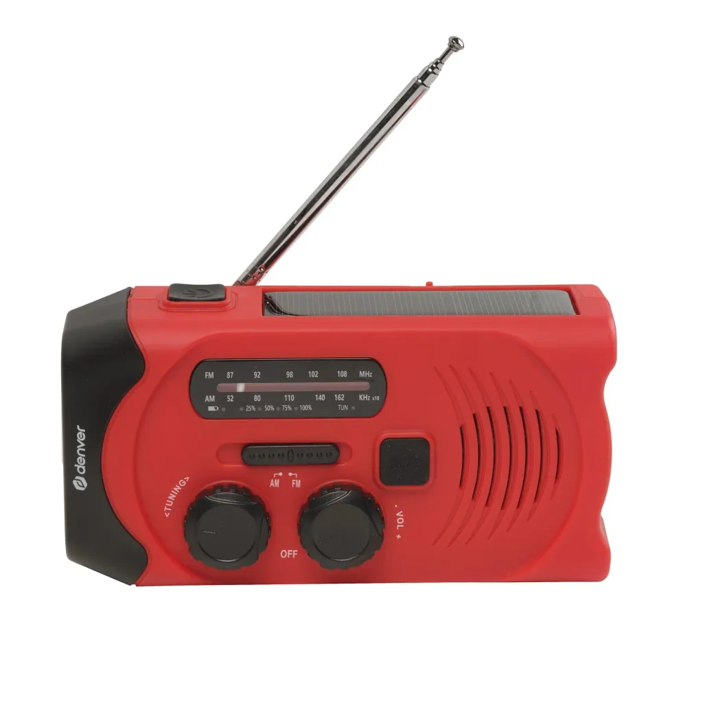 Tragbares Solar Kurbel Radio mit Taschenlicht, Akku- und Batteriebetrieb