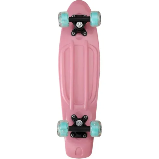 Skateboard mit LED-Beleuchtung - Pink & Mint - 57 cm