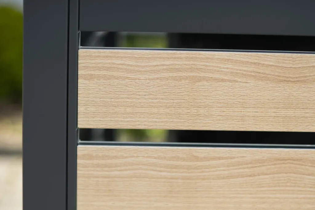 Mülltonnenverkleidung Planum 5er Box, 120 cm, holzoptik