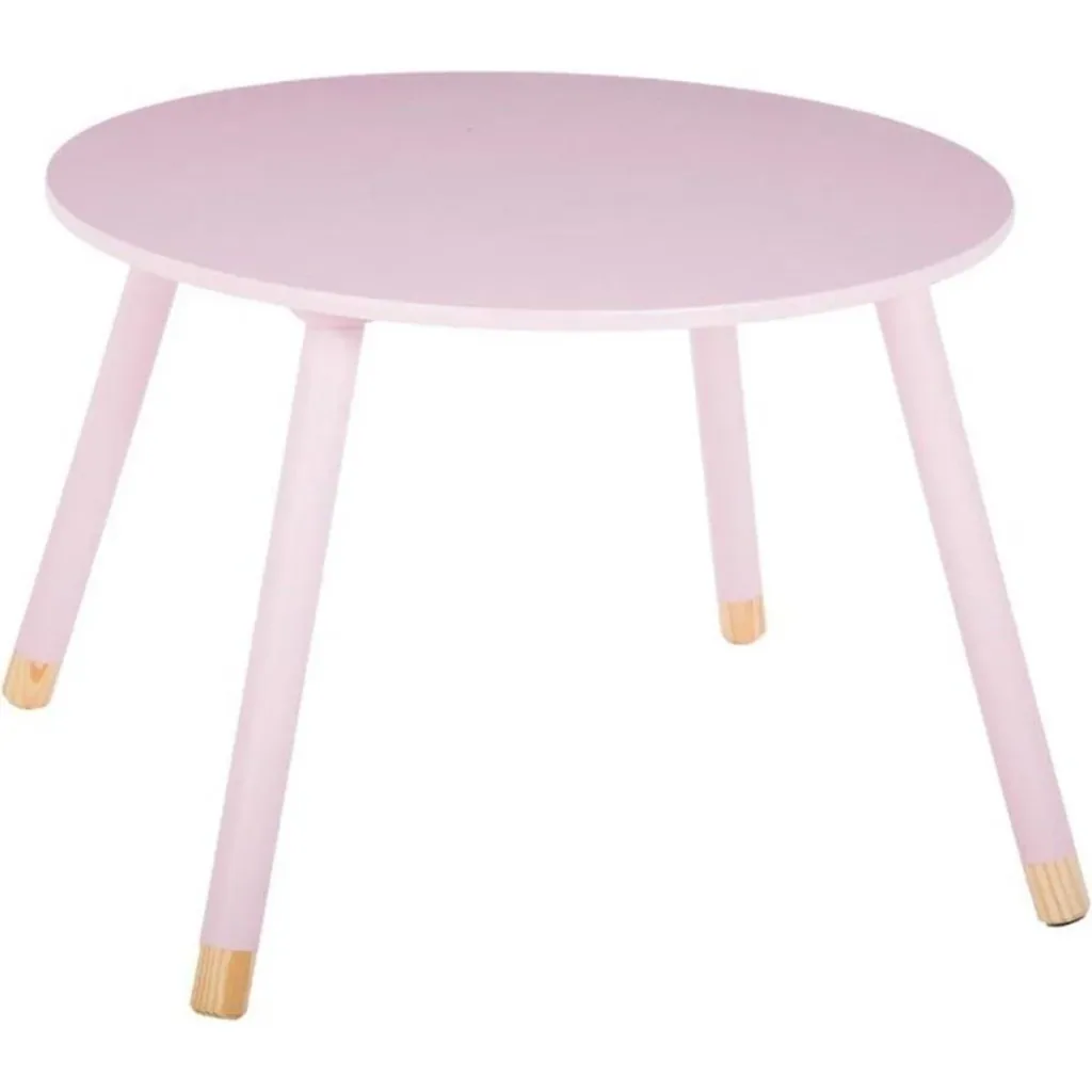 NL Kindertisch Rund - rosa - 60x60x43 cm