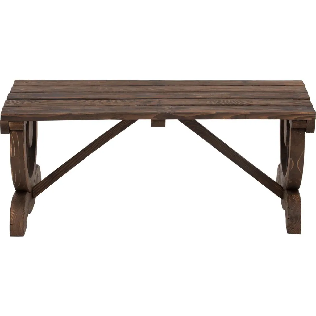 Sitzbank im Wagenrad-Design