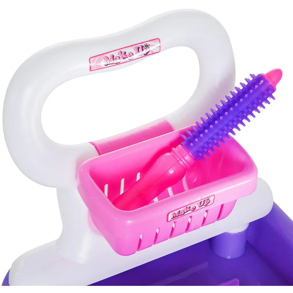 Kinder Mädchen Dresser Trolley Kosmetikwagen Rollenspiel Lila Rosa