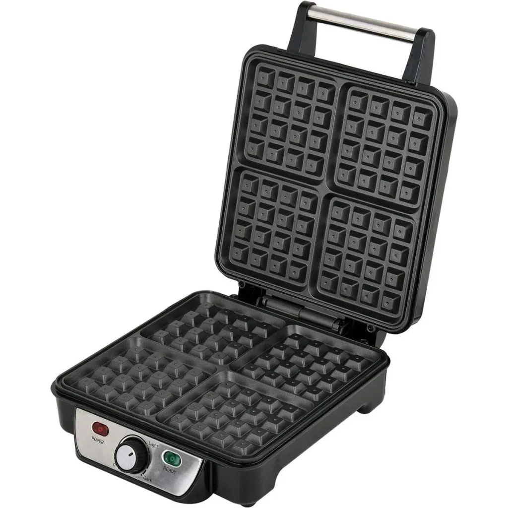 Waffeleisen - 1100W - 4 Waffeln - Antihaftbeschichtung