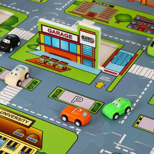 Bodenschutz-/Puzzlematte 20 Stück im Street-Game-Look