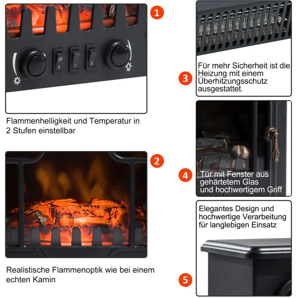 Elektrokamin mit Flammeneffekt