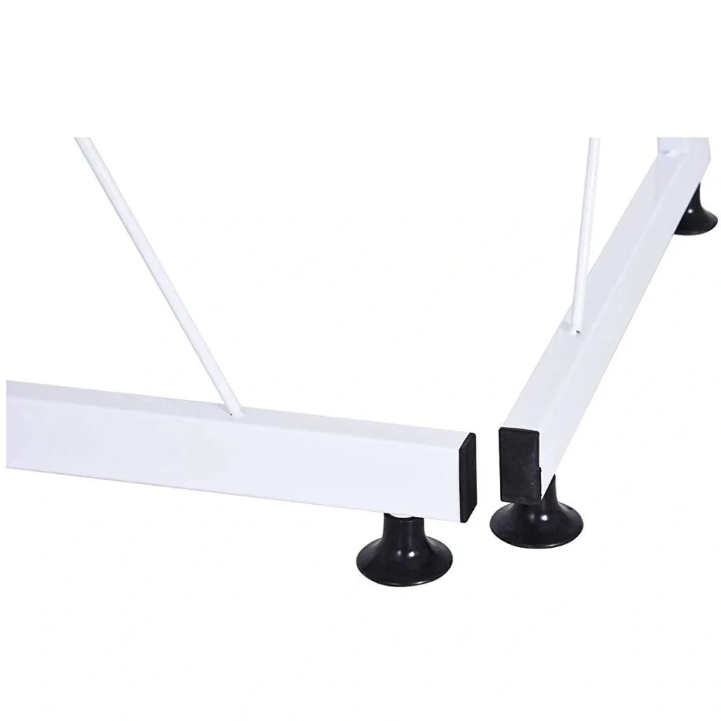 Computertisch Schreibtisch flexible Arbeitsstation MDF Stahl Weiß 210 x 50 x 73,5 cm