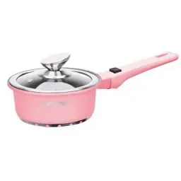 Kochgeschirr aus Aluminiumguss -14 Teile, einschließlich Deckel und Griffe - Rosa