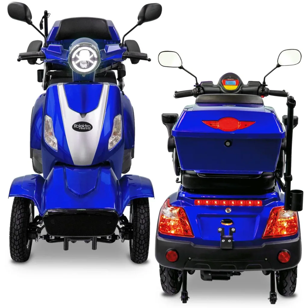 E-Quad 25 V3 Lithium Blau, 1.000 Watt + Getränkehalter