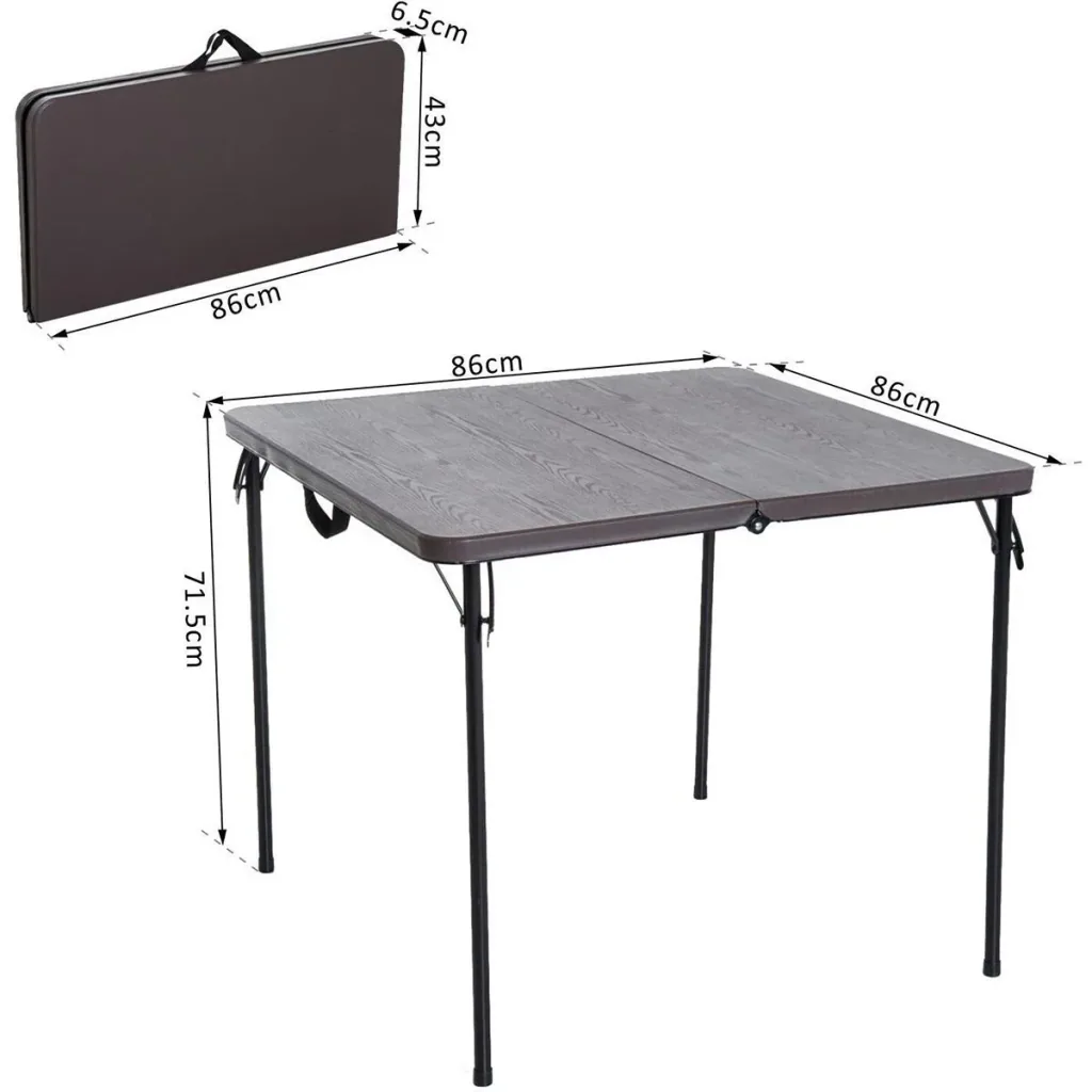 Campingtisch tragbar kaffeebraun