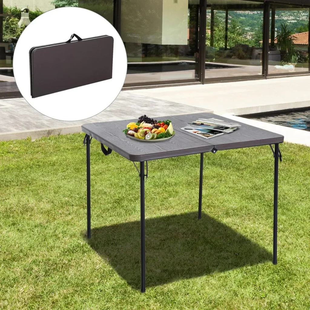 Campingtisch tragbar kaffeebraun