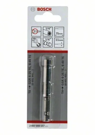 Universalhalter 1/4", 75 mm, 11 mm