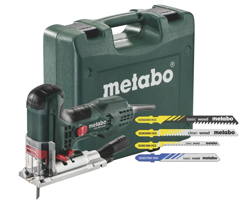 Elektronik-Pendel-Stichsäge STE 100 Quick Set 710 W mit 20 Stichsägeblättern