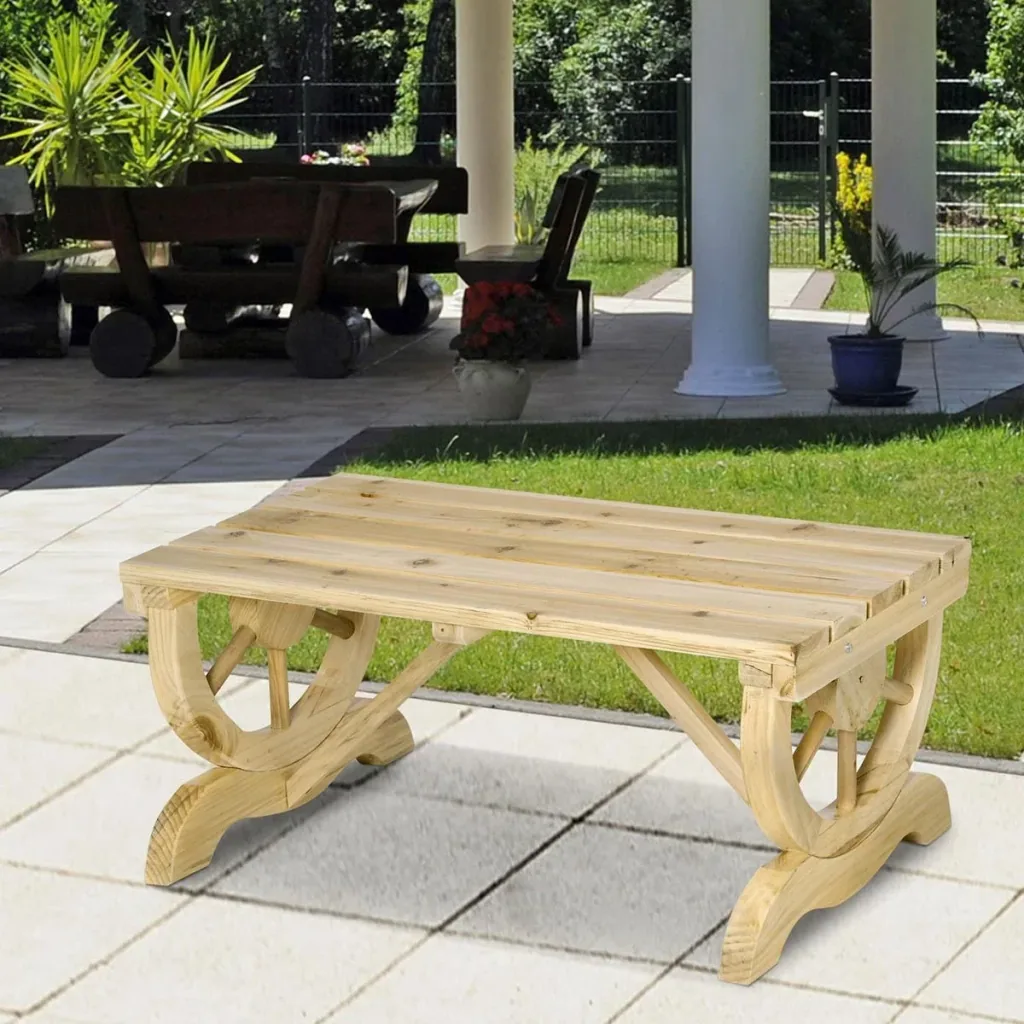 Gartenbank Holz witterungsbeständig Rustikal 98 x 50 x 39,5 cm