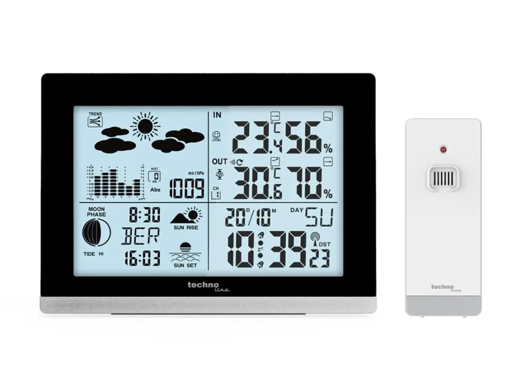Funkgesteuerte Wetterstation mit Außensender